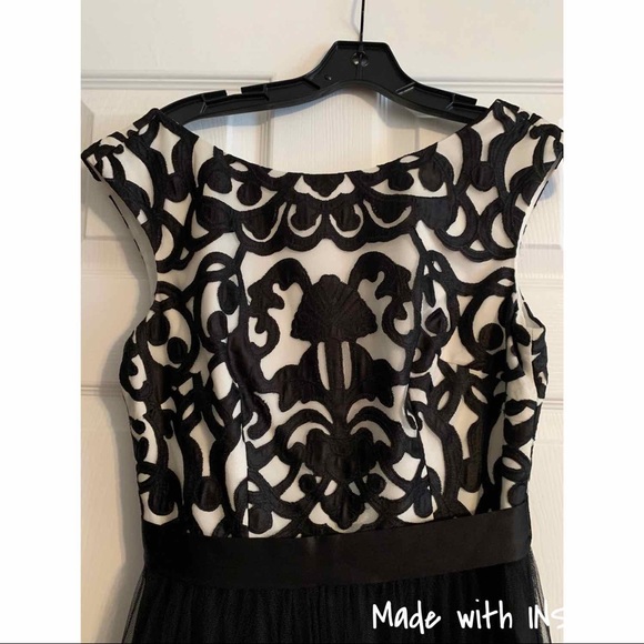 Aidan Mattox Embroidered Mesh Gown, size 8 - Picture 5 of 5